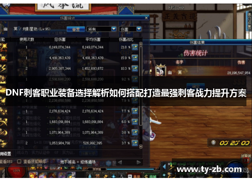 DNF刺客职业装备选择解析如何搭配打造最强刺客战力提升方案